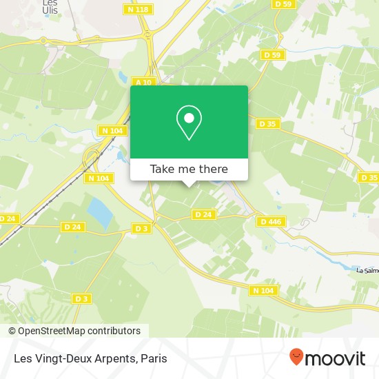 Les Vingt-Deux Arpents map