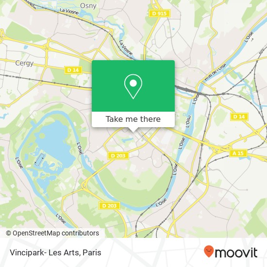 Vincipark- Les Arts map