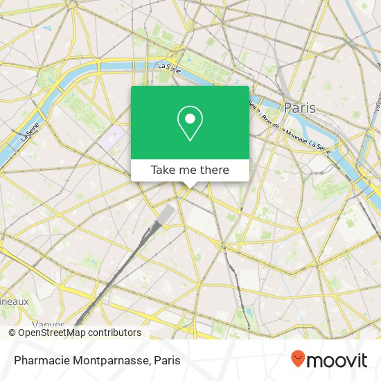 Mapa Pharmacie Montparnasse