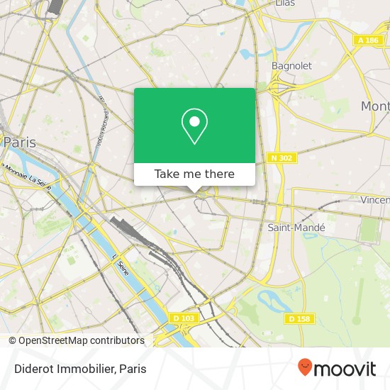 Mapa Diderot Immobilier