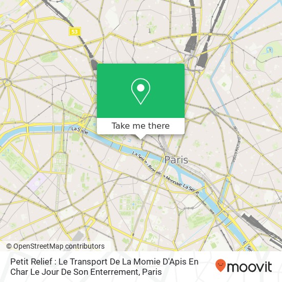 Mapa Petit Relief : Le Transport De La Momie D'Apis En Char Le Jour De Son Enterrement