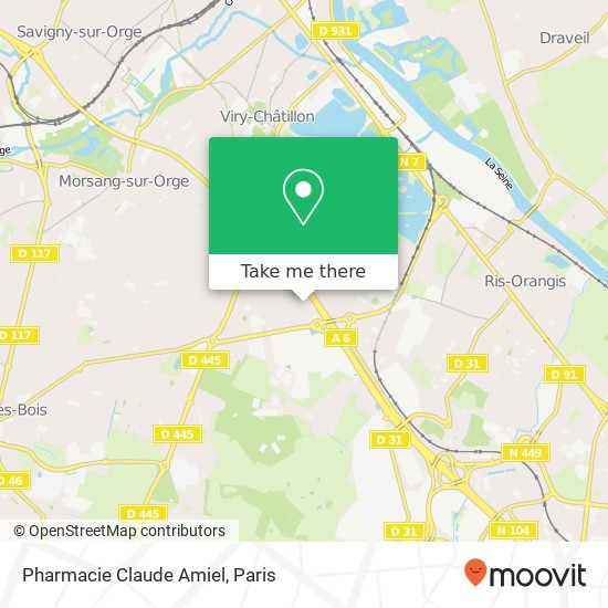 Mapa Pharmacie Claude Amiel