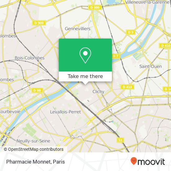 Pharmacie Monnet map