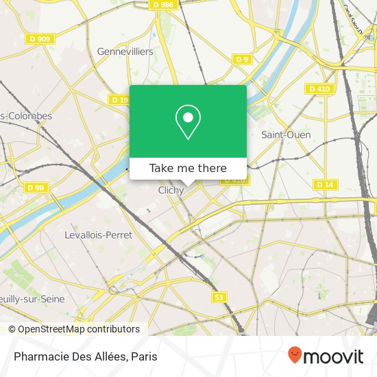 Pharmacie Des Allées map