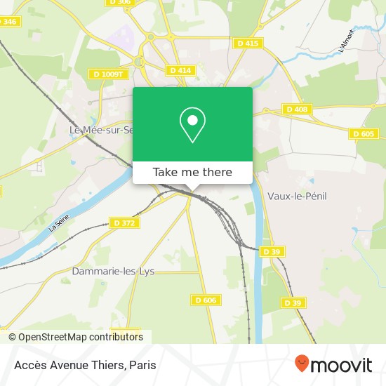 Accès Avenue Thiers map