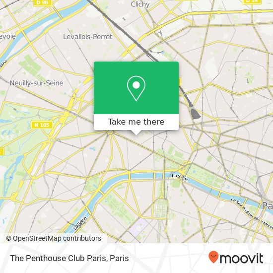 Mapa The Penthouse Club Paris
