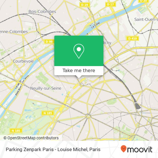 Mapa Parking Zenpark Paris - Louise Michel