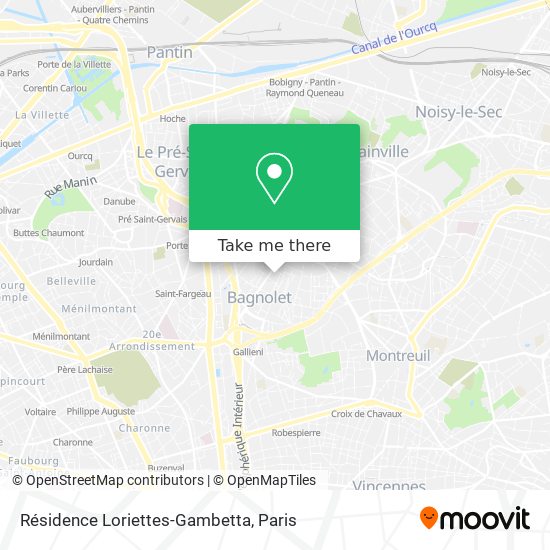 Résidence Loriettes-Gambetta map