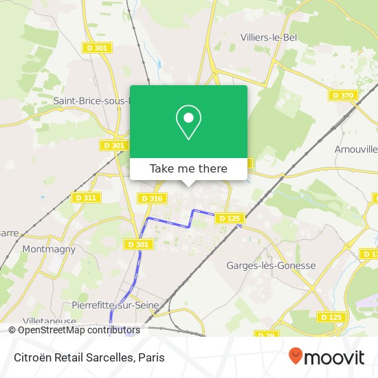 Citroën Retail Sarcelles map