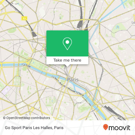 Mapa Go Sport Paris Les Halles