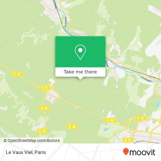 Mapa Le Vaux Viel