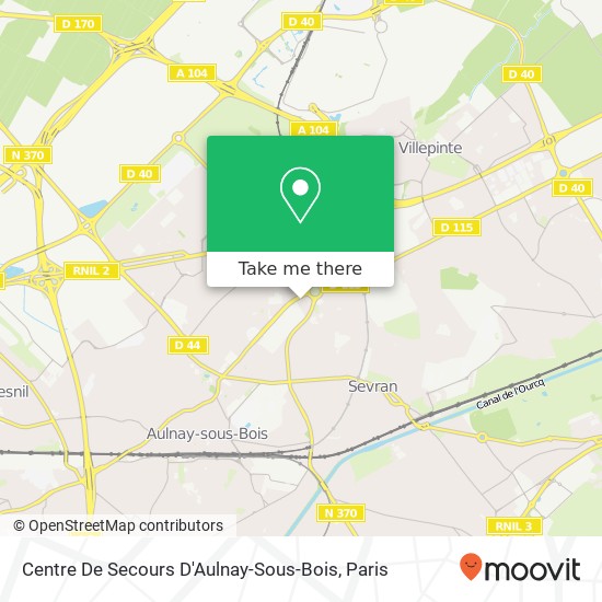 Mapa Centre De Secours D'Aulnay-Sous-Bois