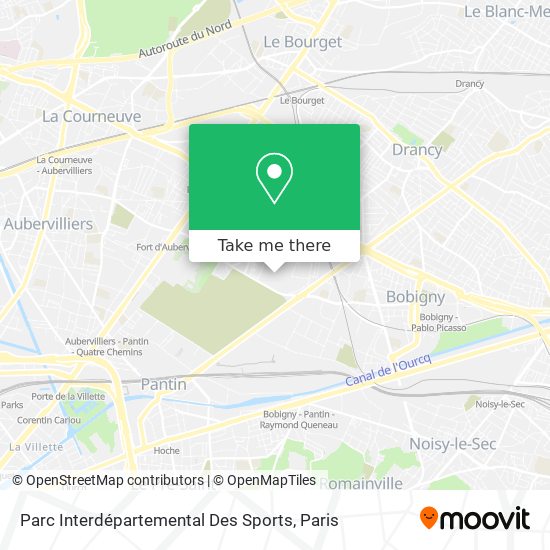 Parc Interdépartemental Des Sports map