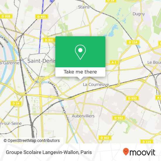 Groupe Scolaire Langevin-Wallon map