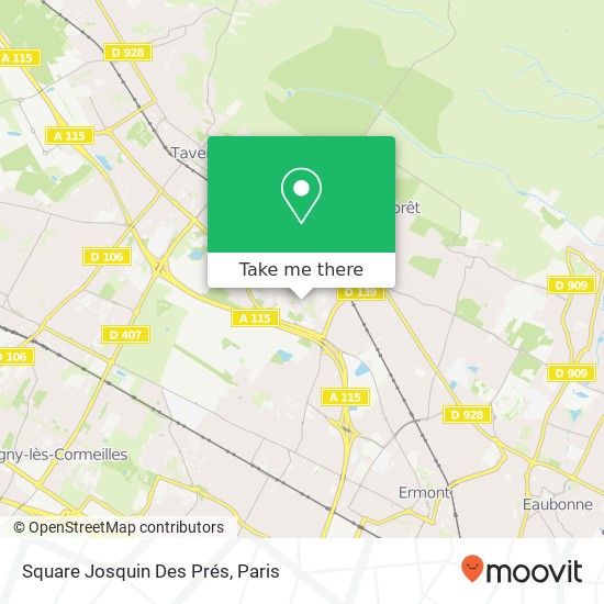 Mapa Square Josquin Des Prés