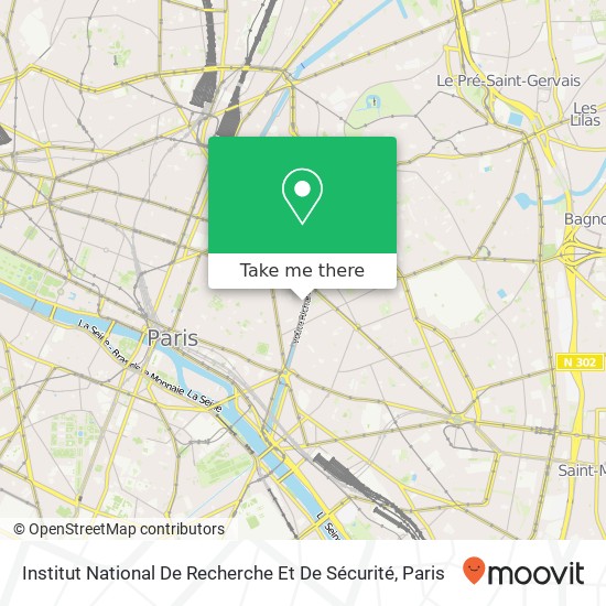 Institut National De Recherche Et De Sécurité map