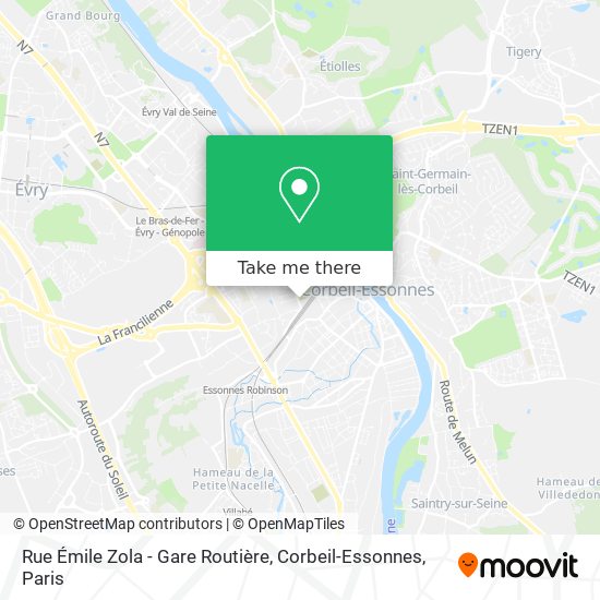 Rue Émile Zola - Gare Routière, Corbeil-Essonnes map
