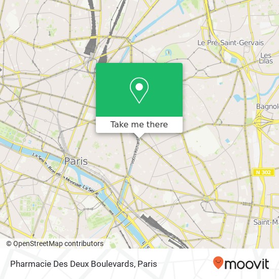 Mapa Pharmacie Des Deux Boulevards