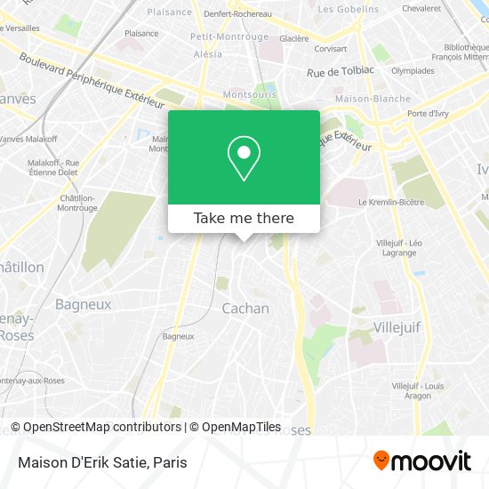 Maison D'Erik Satie map
