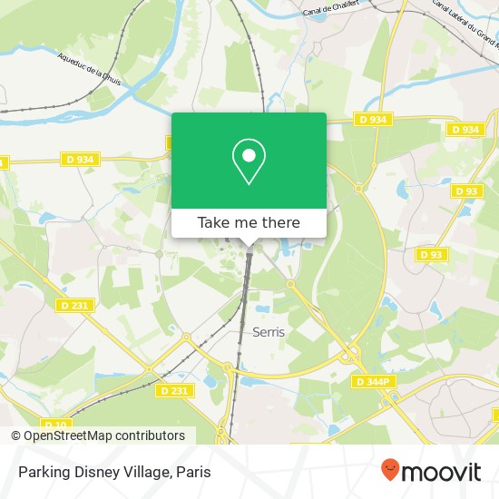 Parking Disney Village map