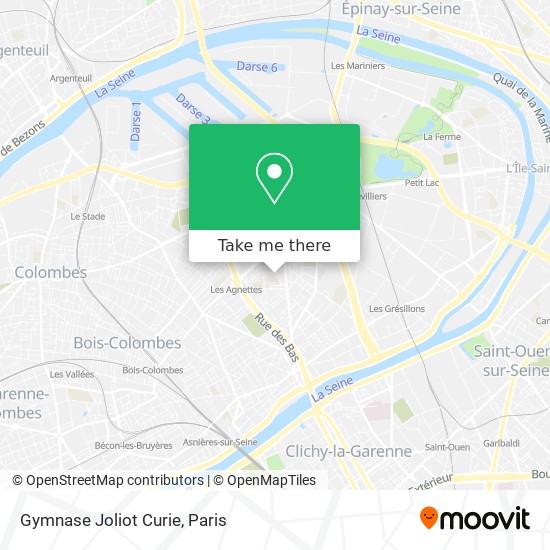 Gymnase Joliot Curie map