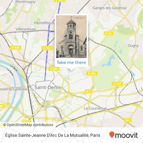 Église Sainte-Jeanne D'Arc De La Mutualité map