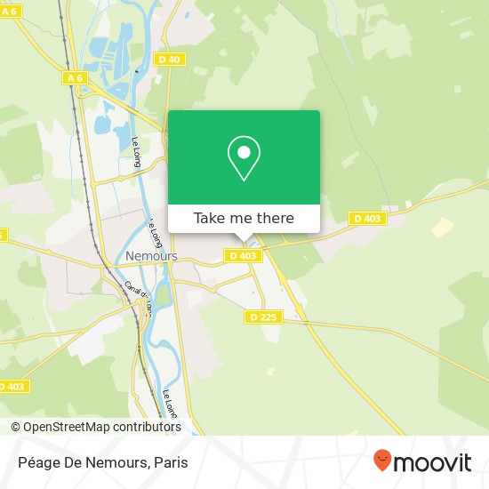 Péage De Nemours map