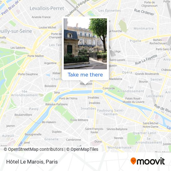 Mapa Hôtel Le Marois