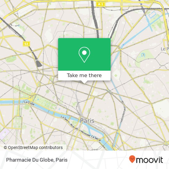 Mapa Pharmacie Du Globe