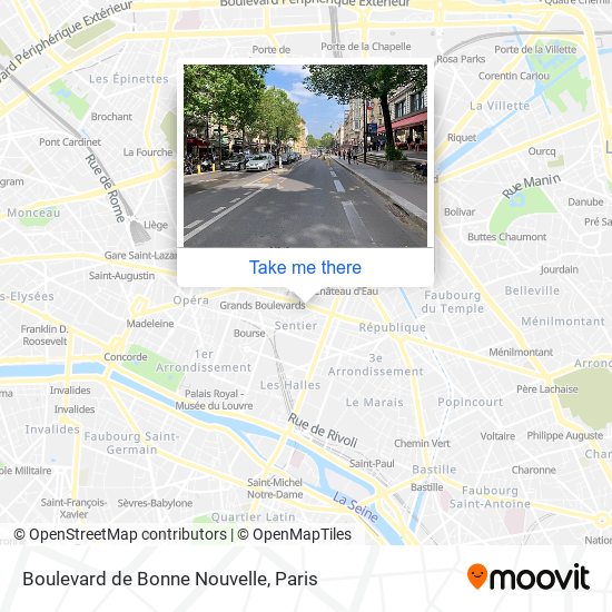 Mapa Boulevard de Bonne Nouvelle