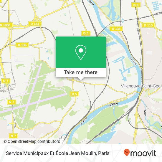 Mapa Service Municipaux Et École Jean Moulin