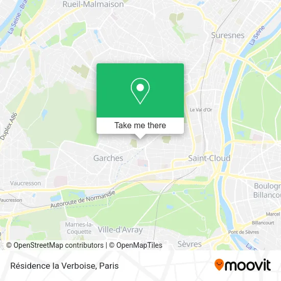 Résidence la Verboise map
