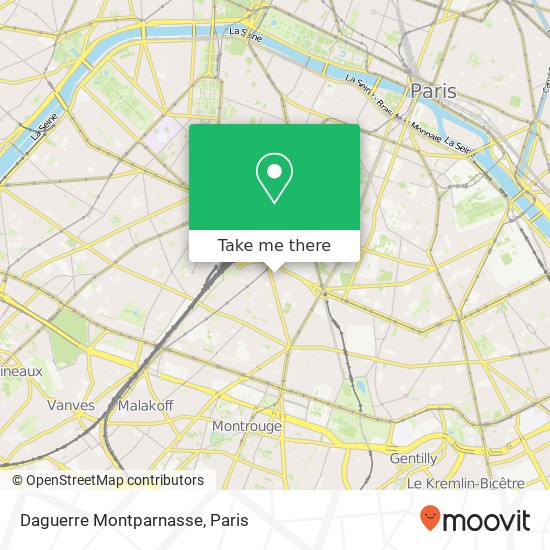 Daguerre Montparnasse map