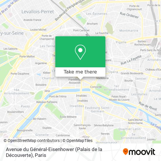 Avenue du Général-Eisenhower (Palais de la Découverte) map