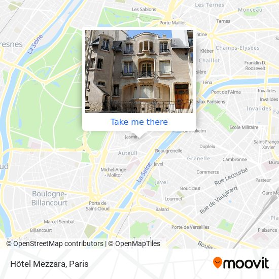 Mapa Hôtel Mezzara