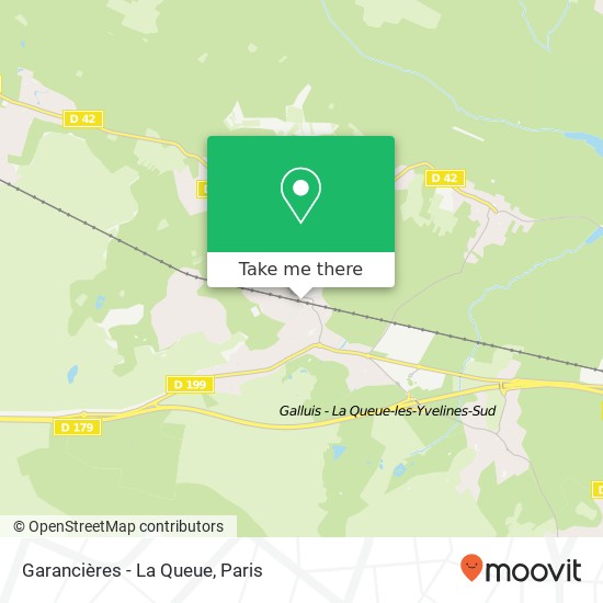 Mapa Garancières - La Queue