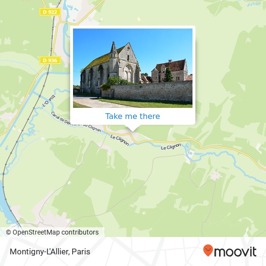 Montigny-L'Allier map