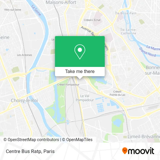 Centre Bus Ratp map