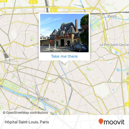 Hôpital Saint-Louis map