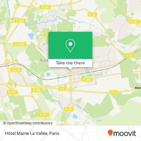 Hôtel Marne La Vallée map