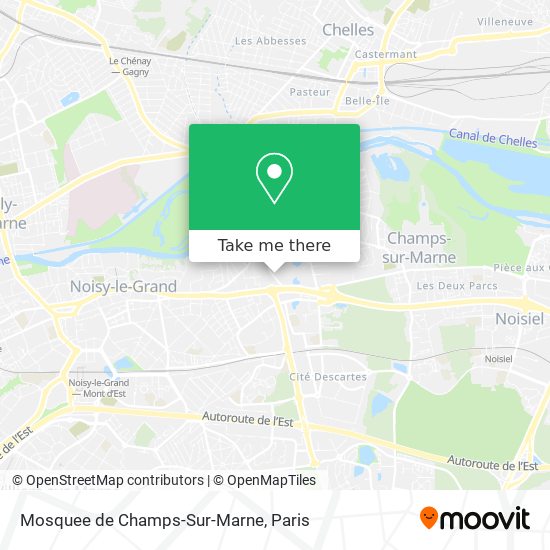 Mapa Mosquee de Champs-Sur-Marne