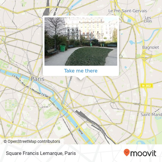 Mapa Square Francis Lemarque