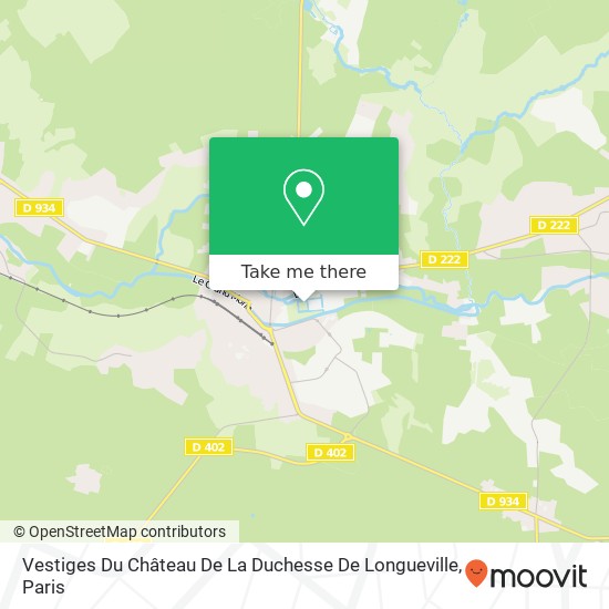 Mapa Vestiges Du Château De La Duchesse De Longueville