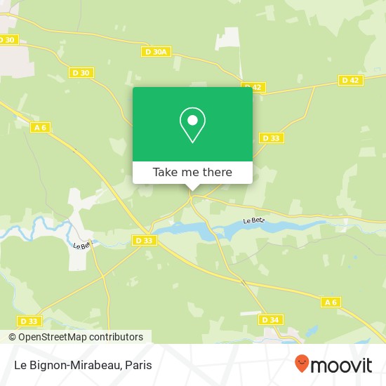 Mapa Le Bignon-Mirabeau