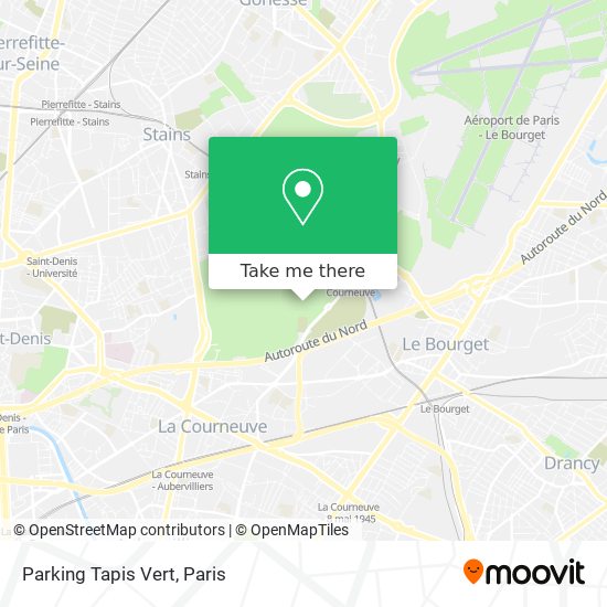 Parking Tapis Vert map