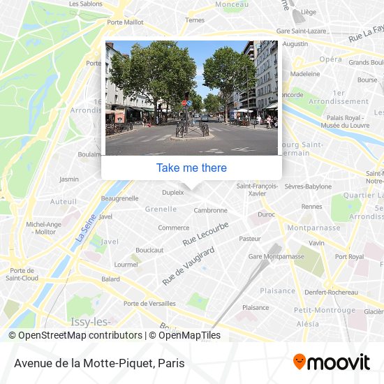 Mapa Avenue de la Motte-Piquet