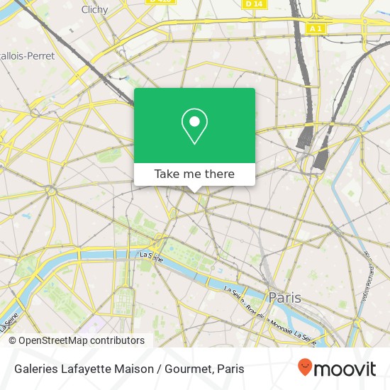 Mapa Galeries Lafayette Maison / Gourmet