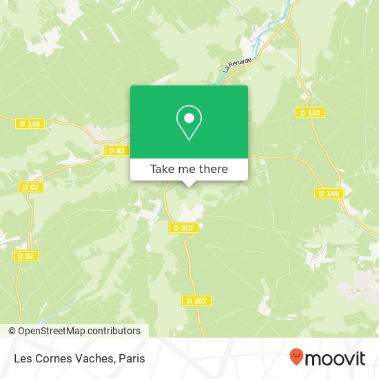 Les Cornes Vaches map