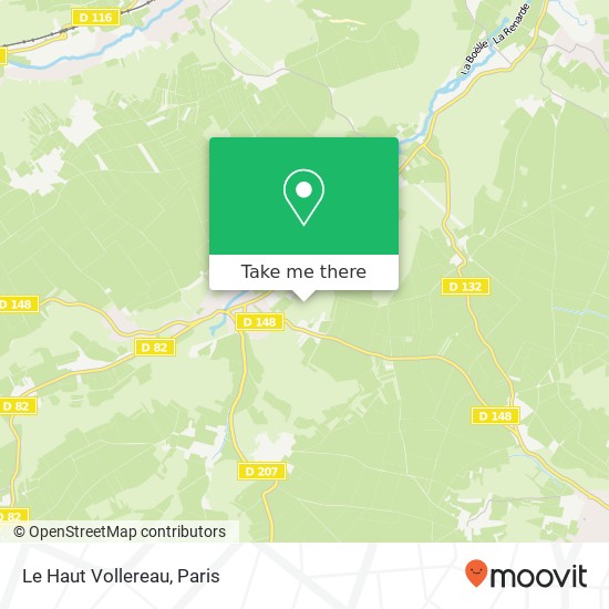 Mapa Le Haut Vollereau