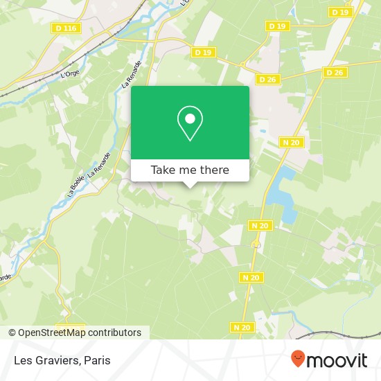 Les Graviers map